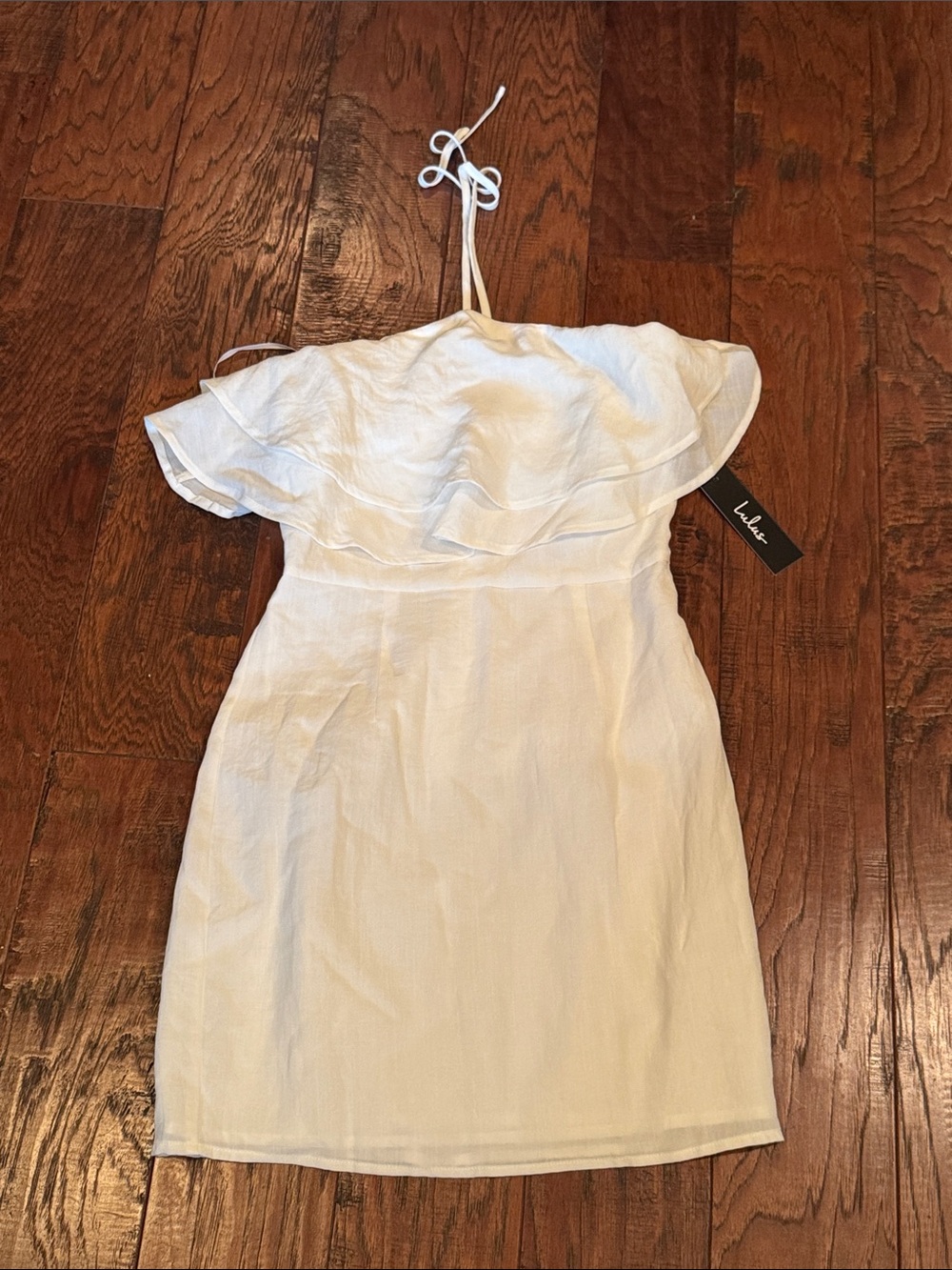 NWT Lulu's white Ruffle Mini Dress
